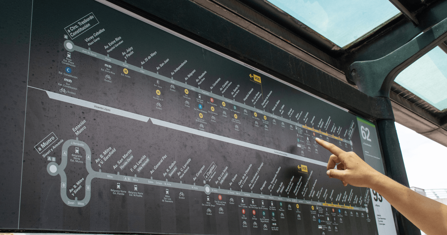 Bus shelter diagrams & infographics