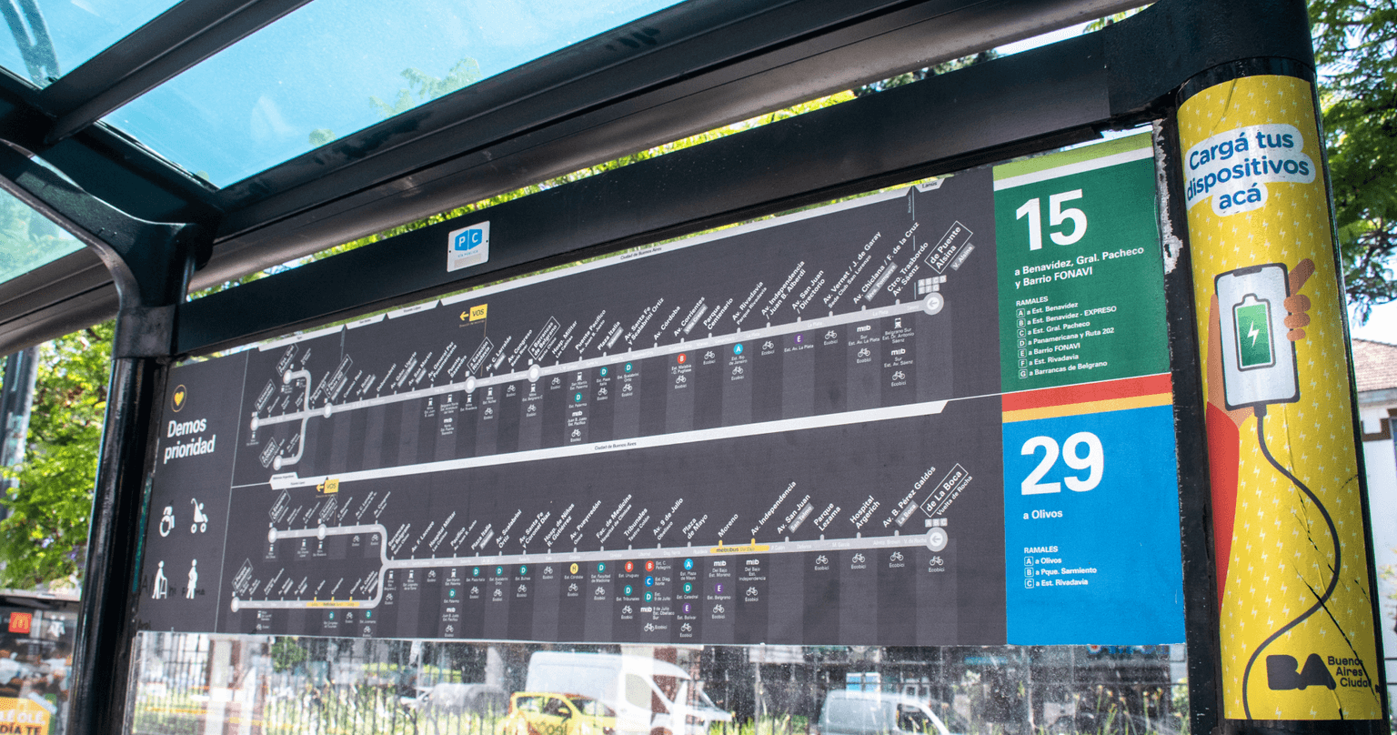 Bus shelter diagrams & infographics