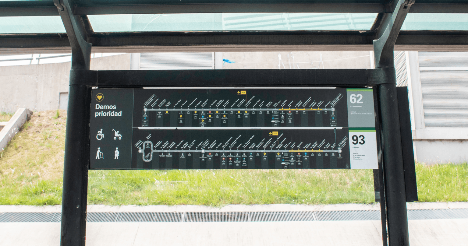 Bus shelter diagrams & infographics