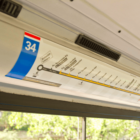 Bus route infographics & diagrams