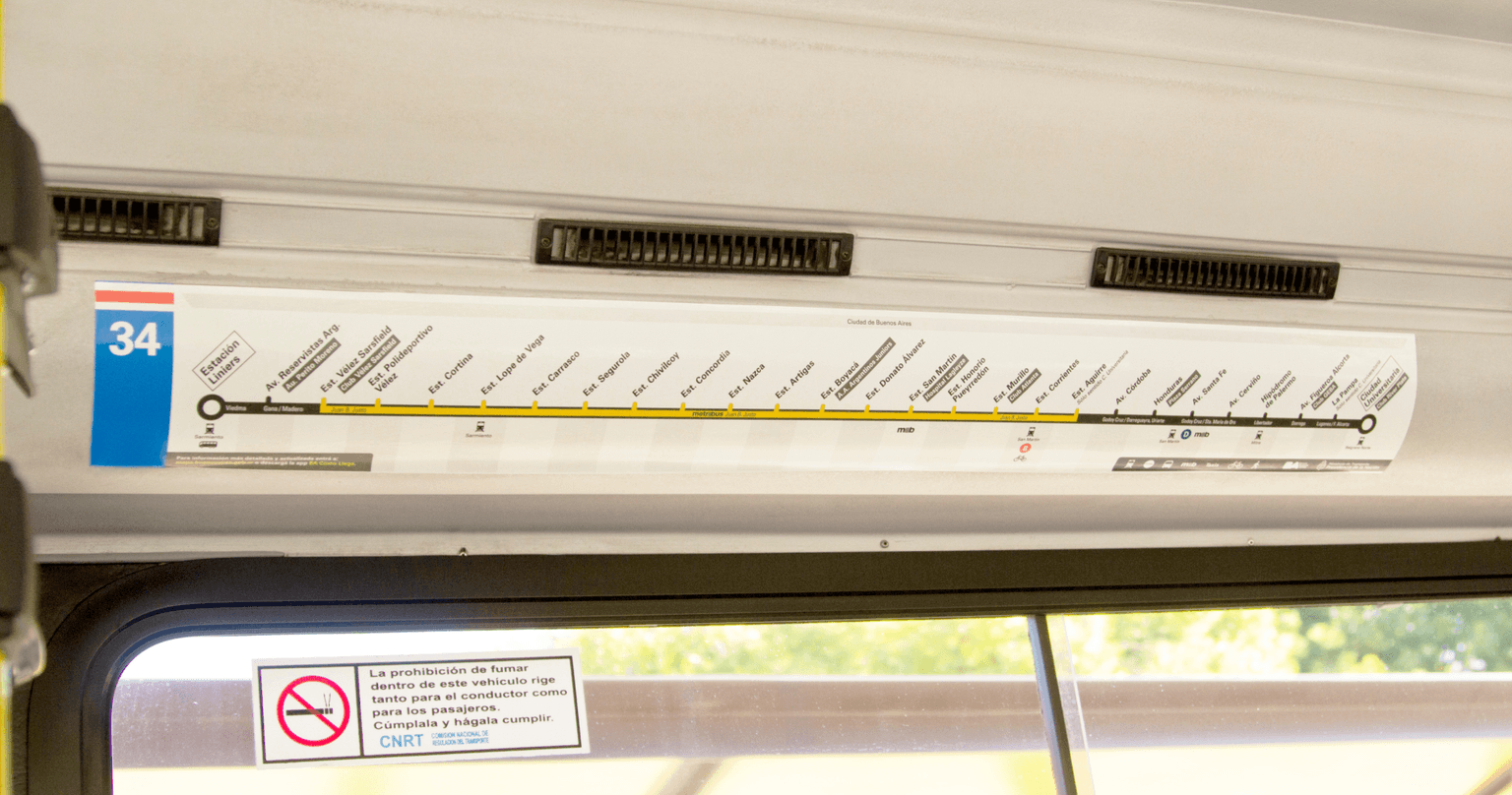 Bus route infographics & diagrams