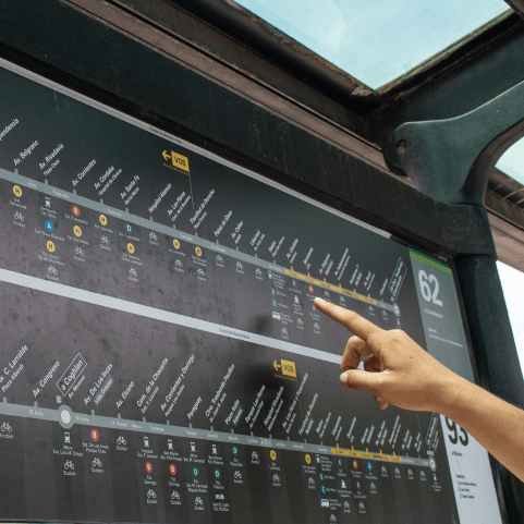 Bus shelter diagrams & infographics